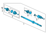 OEM 2022 Honda Civic DRIVESHAFT ASSY-, R Diagram - 44305-T21-A51