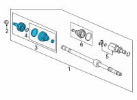 OEM 2022 Honda Civic JOINT SET, OUTBOARD Diagram - 44014-T21-A50