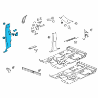 OEM 2008 Chevrolet Silverado 1500 Lock Pillar Trim Diagram - 22871298