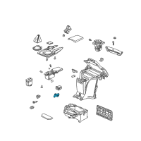 OEM 2009 Honda S2000 Lock Assy., RR. Console *NH167L* (GRAPHITE BLACK) Diagram - 77540-S2A-901ZA