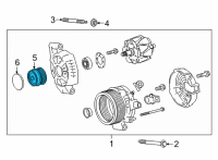 OEM Toyota RAV4 Prime Pulley Diagram - 27415-F0040