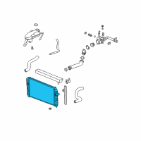 OEM 2002 Oldsmobile Alero Radiator Assembly Diagram - 22666459