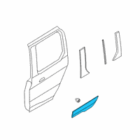 OEM Ford Transit Connect Body Side Molding Diagram - DT1Z-6129076-AB