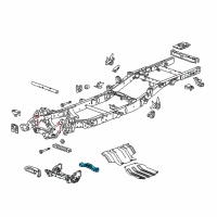 OEM 2017 Chevrolet Silverado 3500 HD Transmission Crossmember Diagram - 23108758