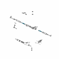 OEM 2006 Lexus LX470 End Sub-Assy, Steering Rack Diagram - 45503-69025