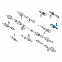 OEM Hyundai Elantra GT Boot Kit-Front Axle Wheel Side Diagram - 49536-F2500