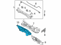 OEM Kia Sorento Insulator-Dash Panel Diagram - 84124P2000