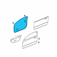 OEM 2011 Honda Civic Weatherstrip, R FR Door Diagram - 72310-SVA-305