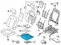 OEM 2022 Ford F-150 PAD - SEAT CUSHION Diagram - ML3Z-15632A23-A