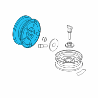 OEM 2008 Honda Civic Disk, Aluminum Wheel (15X6J) (Tpms) (Enkei) Diagram - 42700-SNC-A71