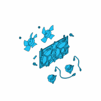 OEM Nissan 350Z Motor & Fan Assy-With Shroud Diagram - 21481-CF40B