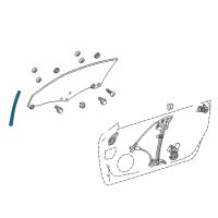 OEM 2018 Lexus RC F Run, Front Door Glass Diagram - 68141-24050