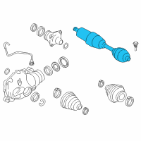 OEM 2015 BMW X1 Cv Axle Assembly Front Left Diagram - 31-60-7-605-511