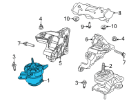 OEM Jeep Gladiator INSULATOR-Engine Mount Diagram - 68284620AD