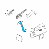 OEM Cadillac CTS Lock Pillar Trim Diagram - 22911859