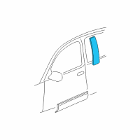 OEM 2000 Buick Park Avenue Applique Asm-Front Side Door Window Frame Rear < Diagram - 25675187