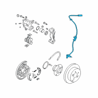 OEM 2010 Kia Sportage Sensor Assembly-Abs Rear Wheel Diagram - 956802E300