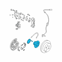 OEM Hyundai Tucson Rear Wheel Hub Assembly Diagram - 52710-2E100