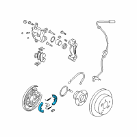 OEM 2008 Kia Sportage Parking Brake Shoe Kit Diagram - 583502EA00