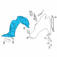 OEM Nissan Leaf Protector-Front Fender, RH Diagram - 63842-5SA0A