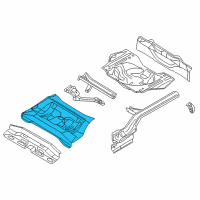 OEM 2002 Kia Rio Panel-Center Floor Diagram - 0K34Y5372XC