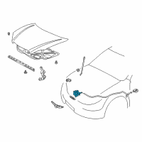 OEM 2006 Toyota Matrix Lock Assembly Diagram - 53510-02240