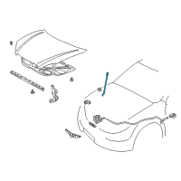 OEM Toyota Corolla Support Rod Diagram - 53440-12030