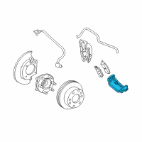 OEM 2009 Hummer H2 Caliper Support Diagram - 25997055