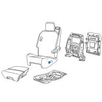 OEM Ram C/V Seat Cushion Second Row Foam Diagram - 68101325AA
