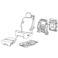 OEM 2017 Dodge Grand Caravan Seat Cushion Second Row Foam Diagram - 68101325AA