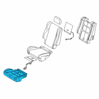 OEM 2014 Dodge Durango Seat Cushion Foam Diagram - 68163695AA