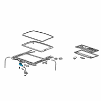 OEM Oldsmobile Motor, Sun Roof Sunshade Diagram - 22596815