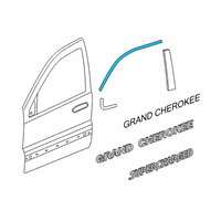 OEM 2017 Jeep Grand Cherokee Molding-Day Light Opening Diagram - 68257471AC