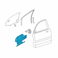 OEM 2007 Kia Optima Regulator Assembly-Front Door Diagram - 824022G010