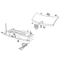 OEM 1997 Dodge B2500 STRIKER Hood Latch Diagram - 4087802