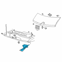 OEM 1998 Dodge B2500 Hood Release Latch Diagram - 55347060AB