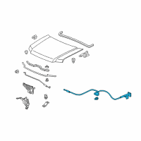 OEM 2007 Honda Ridgeline Wire Assembly, Hood (Warm Gray) Diagram - 74130-SJC-A00ZA