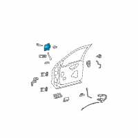 OEM 2010 Ford F-250 Super Duty Exterior Door Handle Diagram - 7C3Z3622404AE