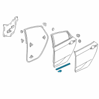 OEM 2019 Honda Civic Seal, RR Door LWR Diagram - 72828-TBA-A01