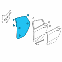 OEM 2019 Honda Insight Weatherstrip, R RR Door Diagram - 72810-TBA-A01