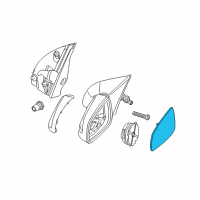 OEM Saturn Astra Mirror Glass Diagram - 93357486