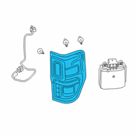 OEM Ford Tail Lamp Assembly Diagram - KB3Z-13405-G