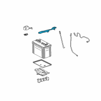 OEM 2004 Pontiac Vibe Retainer, Battery Hold Down Diagram - 88970964