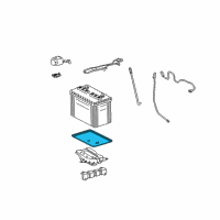 OEM 2010 Pontiac Vibe Tray, Battery Diagram - 88970965