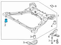 OEM Hyundai Sonata BUSHING-CROSSMEMBER MTG Diagram - 62418-L1050