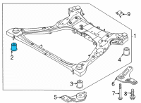 OEM 2022 Kia K5 BUSHING-CROSSMEMBER Diagram - 62418L1050