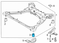 OEM 2021 Hyundai Sonata BUSHING-CROSSMEMBER MTG Diagram - 62418-L1000