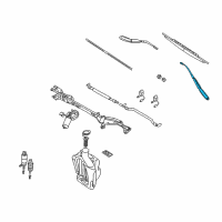 OEM 2003 BMW Z8 Right Wiper Arm Diagram - 61-60-7-031-412