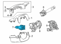 OEM 2022 Cadillac CT5 Signal Switch Diagram - 13539318