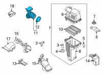 OEM Nissan Versa AIR DUCT Diagram - 16576-5EA0B